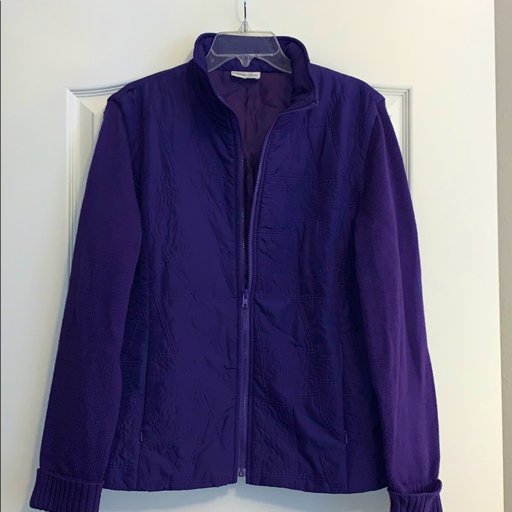Coldwater Creek Quilted Embroidered Jacket